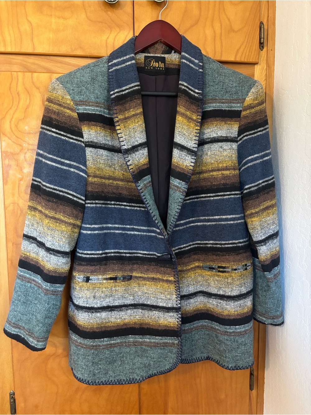 Vintage David Paul New York Striped Blazer Jacket